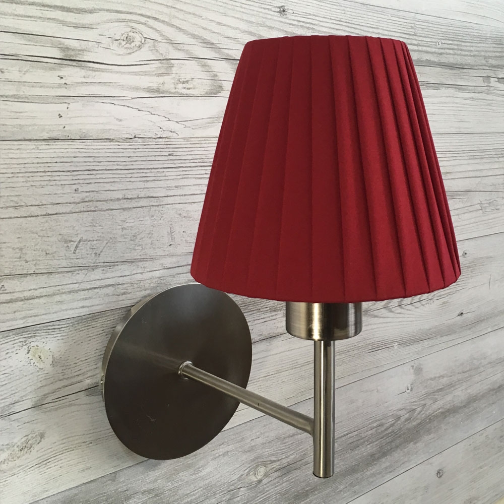 Burgundy Pleated Candle Shade