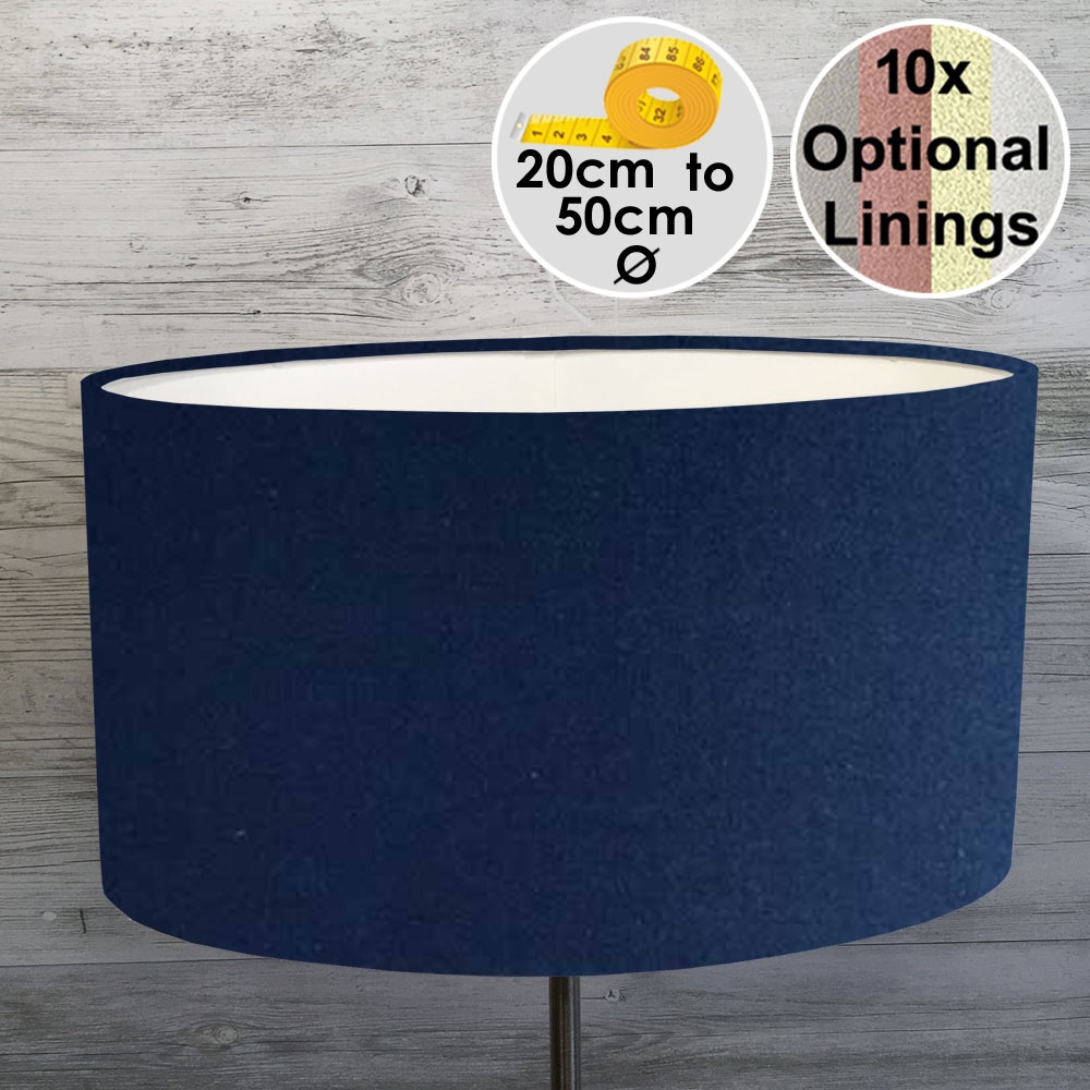 Royal Blue Oval Lampshade