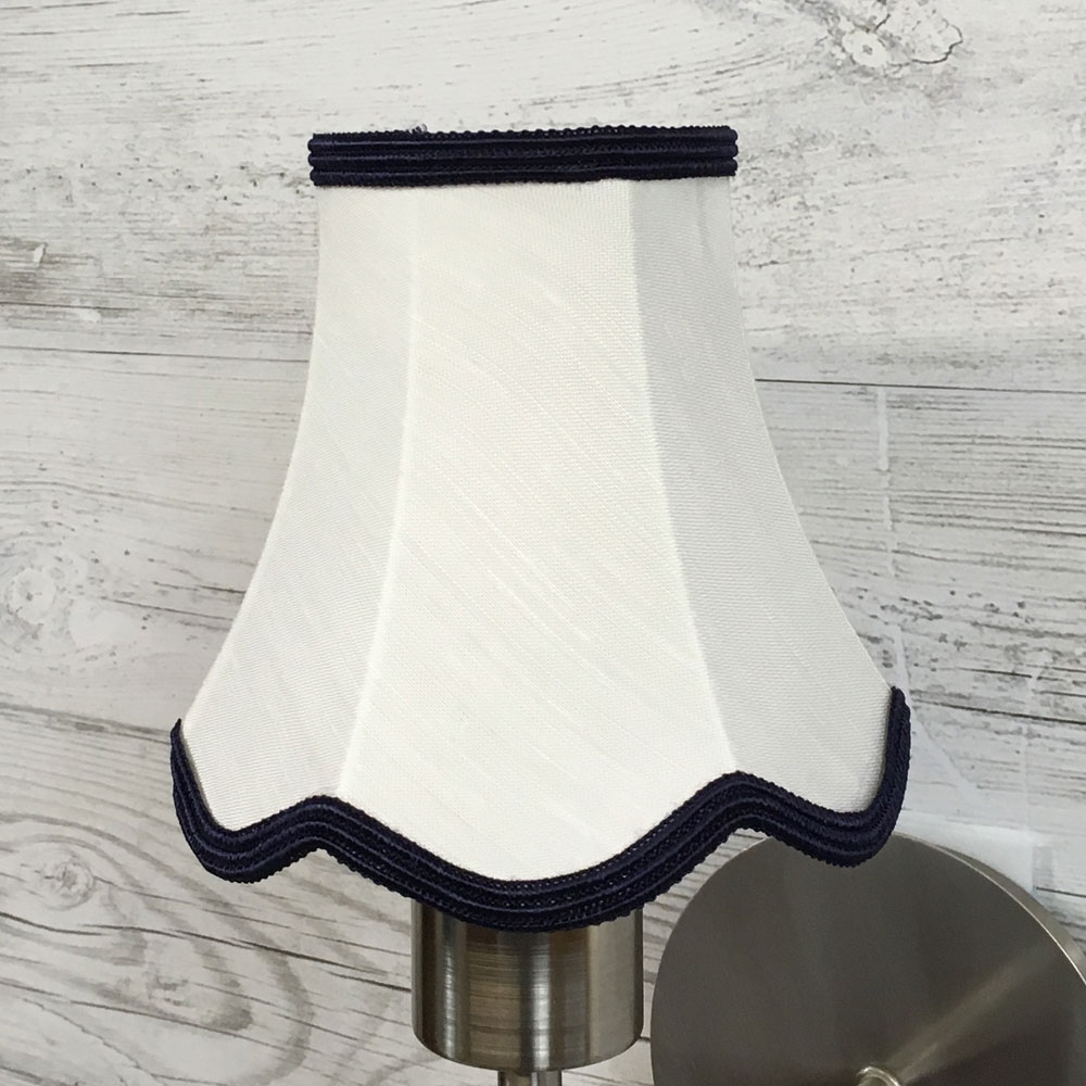 Scalloped Candle Shade Natural & Blue - Imperial Lighting