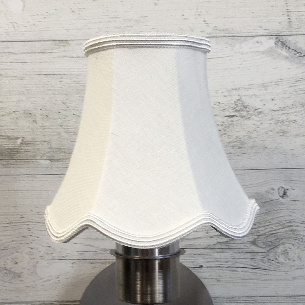 White Scalloped Candle Lampshade