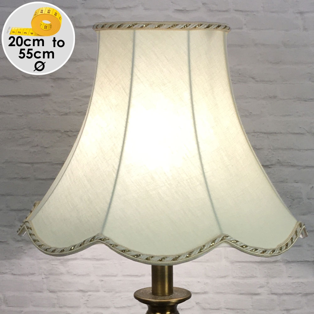 Cream & Gold Scalloped Lamp Shade