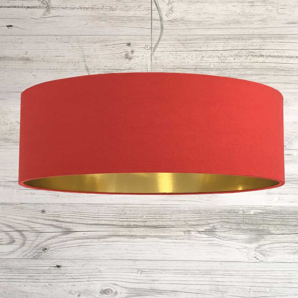 Drum Lampshade Gold Lining