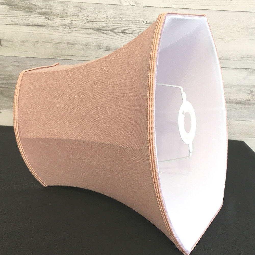 Pink Square End Oval Lampshade
