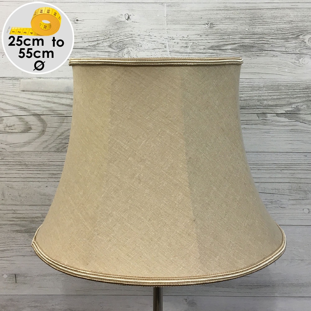 Taupe Bowed Drum Lampshade