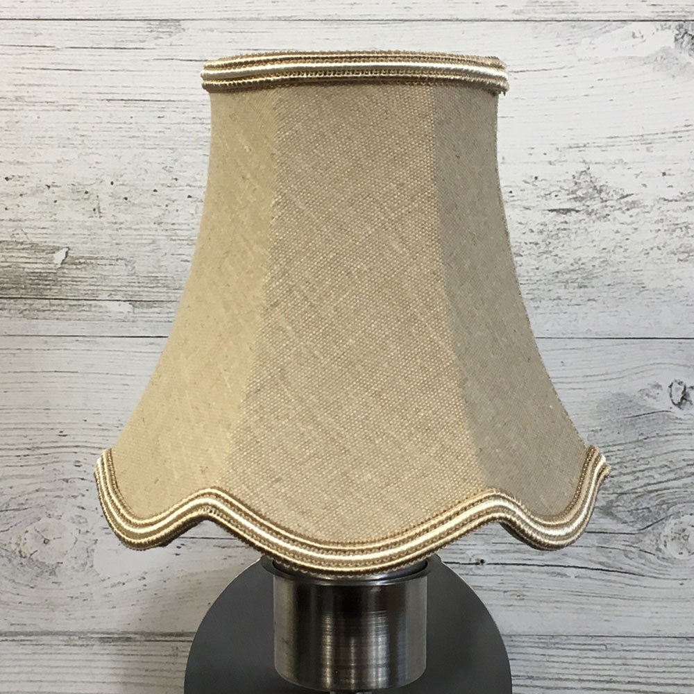 Taupe Scalloped Candle Shade