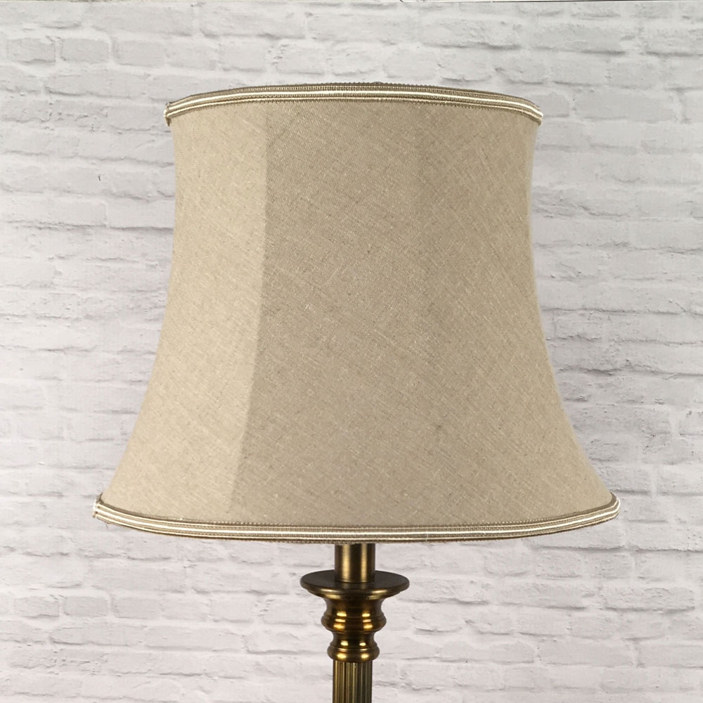 Taupe Bowed Drum Lampshade