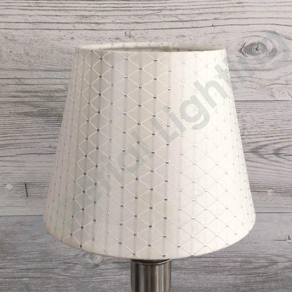 Crisscross White Empire Candle Lampshade