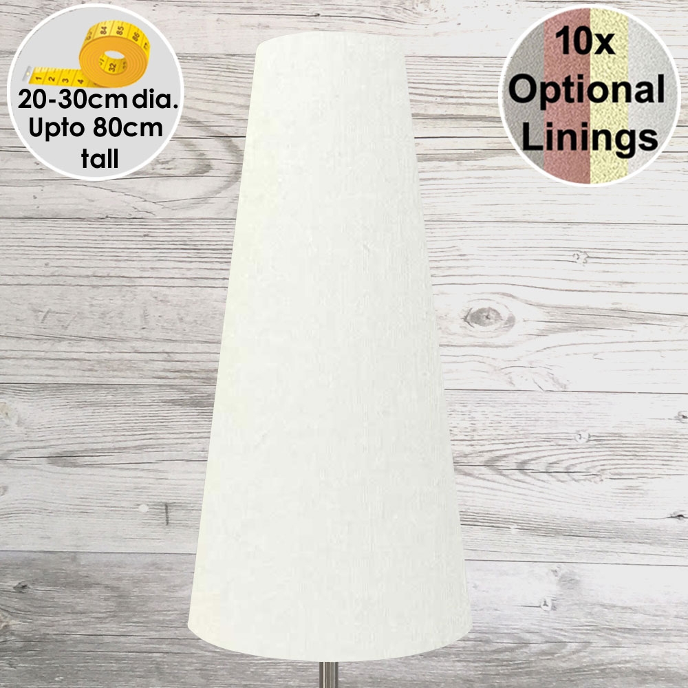 White Tall Cone Lampshade