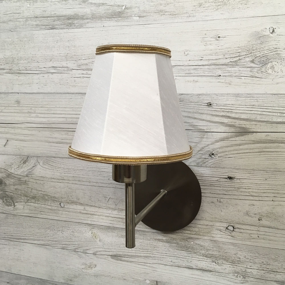 Empire Candle Shade White & Gold