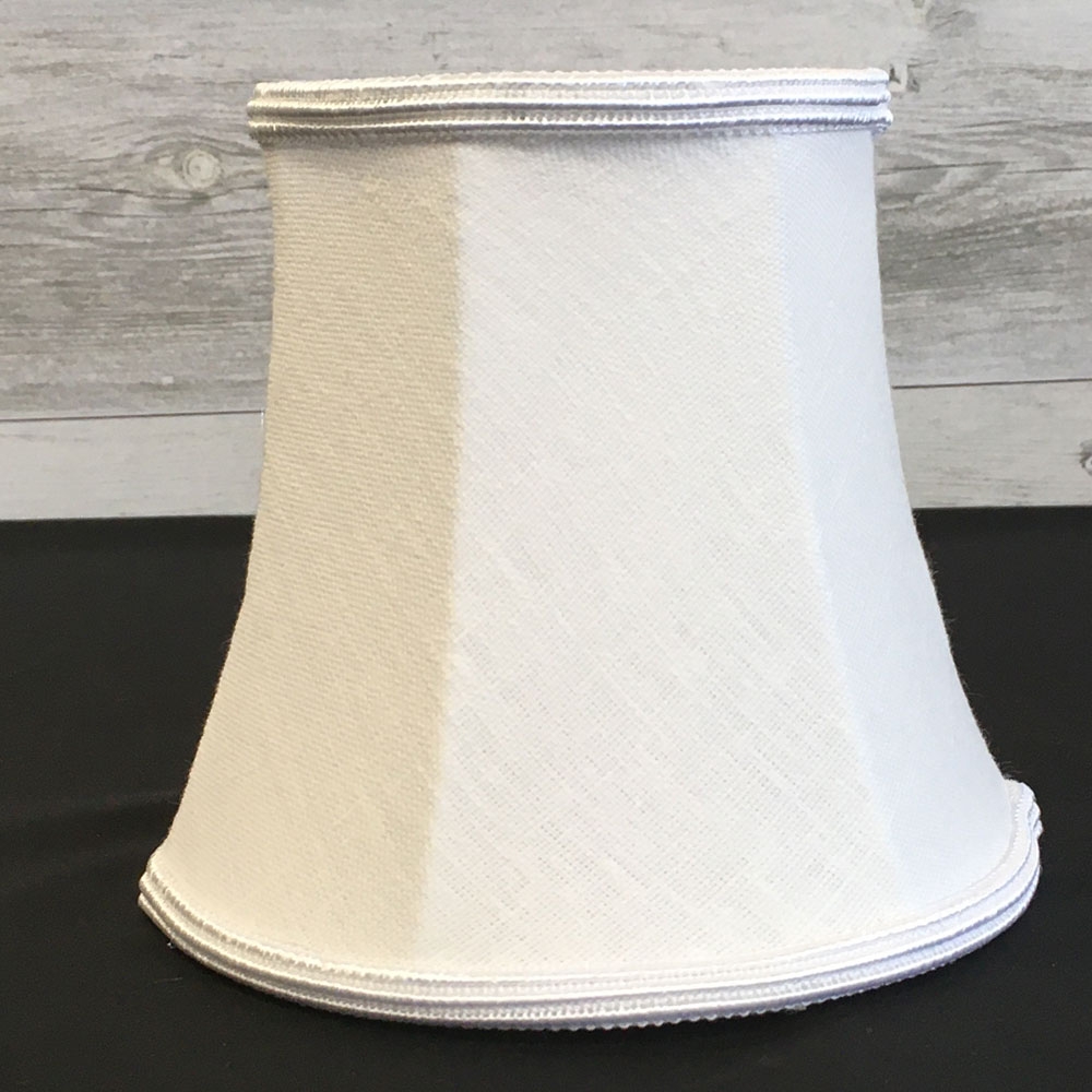 White Bowed Clip on Lampshade